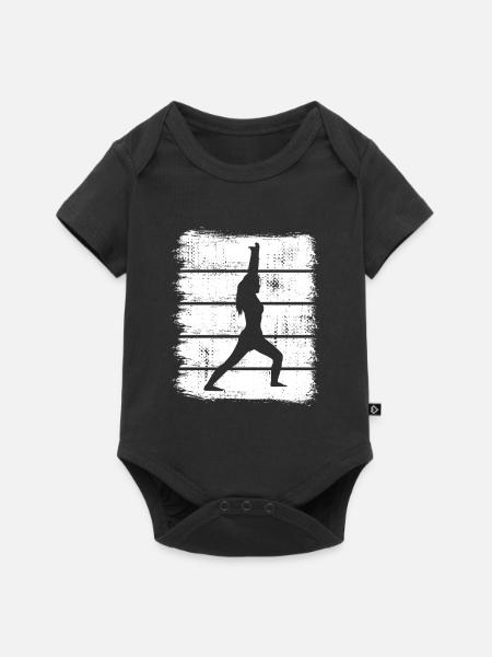 Yogini Skizze - Baby Premium Kurzarmbody - Schwarz