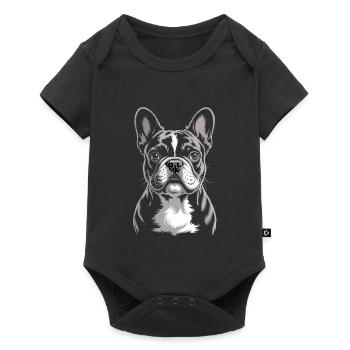 Bouledogue français Frenchie - Body à manches courtes Premium Bébé - noir - Devant