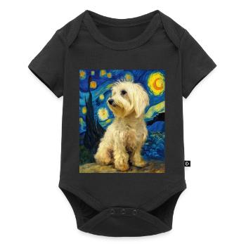 Havaneser - Baby Premium Kurzarmbody - Schwarz - Vorne
