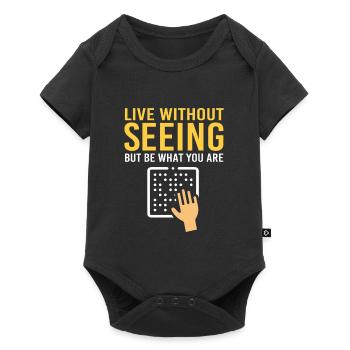 Blindenschrift Braille Blind - Body à manches courtes Premium Bébé - noir - Devant