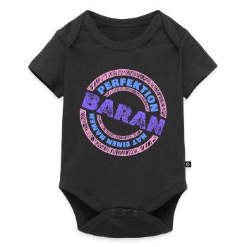 Perfekt Baran - Baby Premium Kurzarmbody - Schwarz - Vorne