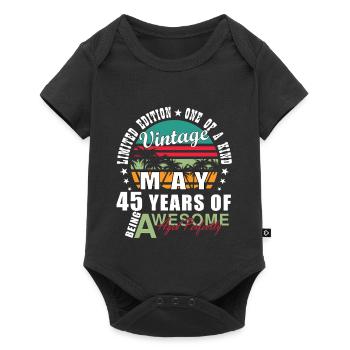 Vintage 45 Years – Aged Perfectly - Baby Premium short-sleeve bodysuit - black - Front