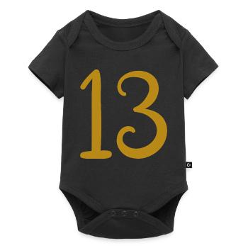 13 - Baby Premium short-sleeve bodysuit - black - Front