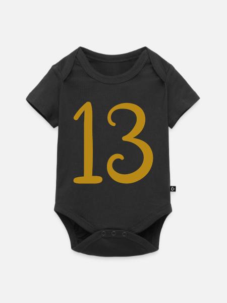 13 - Baby Premium Kurzarmbody - Schwarz