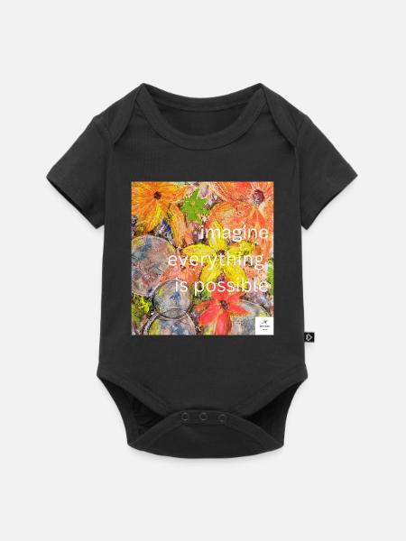 imagine everything is possible I statementstyle  - Baby Premium Kurzarmbody - Schwarz