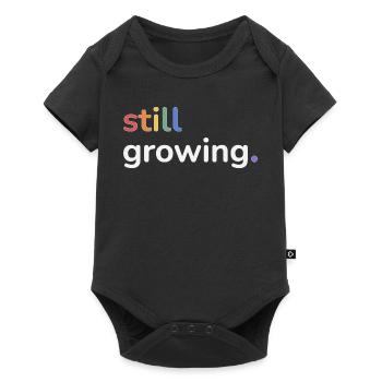 Still Growing Pride Rainbow Minimalist - Baby Premium short-sleeve bodysuit - black - Front