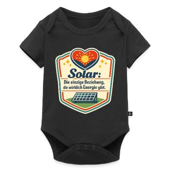 Solarliebe: Energie durch Liebe - Baby Premium Kurzarmbody - Schwarz - Vorne