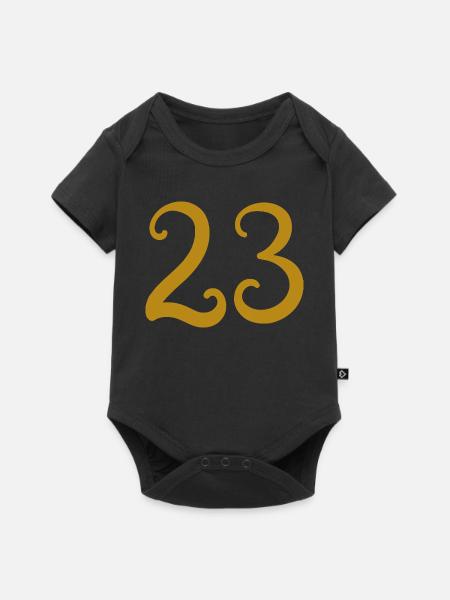 23 - Baby Premium Kurzarmbody - Schwarz