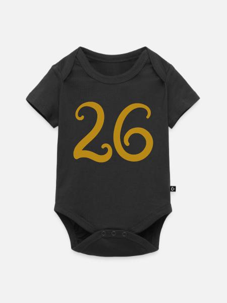 26 - Baby Premium Kurzarmbody - Schwarz