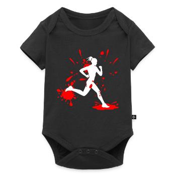 Femme Course de Boue – Patineuse personnalisée - Body à manches courtes Premium Bébé - noir - Devant