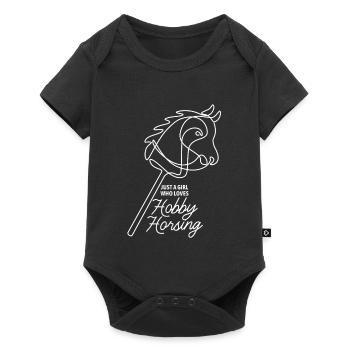 Juste une fille qui adore le passe-temps de monture | Équitation | - Body à manches courtes Premium Bébé - noir - Devant