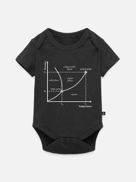 Tripelpunkt Phasendiagramm Thermodynamik Nerd - Baby Premium Kurzarmbody - Schwarz
