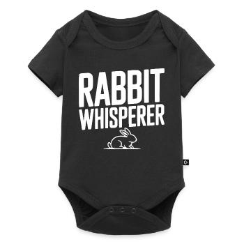 Le Chuchoteur de Lapins - Body à manches courtes Premium Bébé - noir - Devant