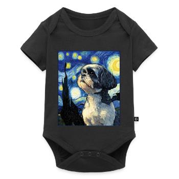 Shih Tzu - Body à manches courtes Premium Bébé - noir - Devant