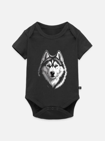 Husky - Baby Premium Kurzarmbody - Schwarz