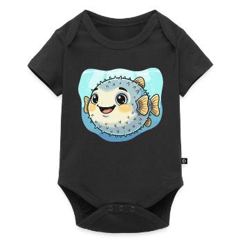 Puffer Fish Kawaii Underwater Delight - Baby Premium short-sleeve bodysuit - black - Front