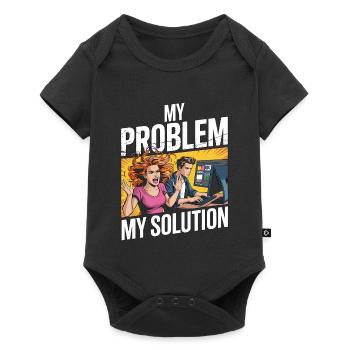 Print Designer My Problem My Pictogram Dad Mom - Baby Premium short-sleeve bodysuit - black - Front