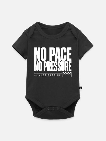 No Pace No Pressure - Baby Premium Kurzarmbody - Schwarz