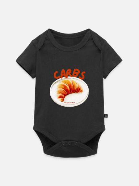 Carbs Croissant Snack - Baby Premium Kurzarmbody - Schwarz