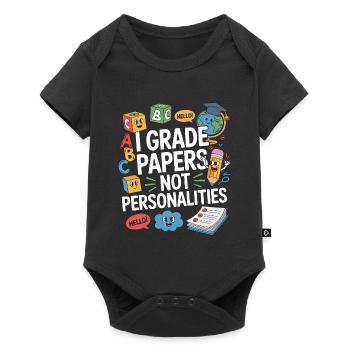 Enseignant d’ESL I Notes Papers Carrière d’enseignant - Body à manches courtes Premium Bébé - noir - Devant
