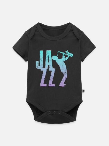 Jazz Saxo - Baby Premium Kurzarmbody - Schwarz