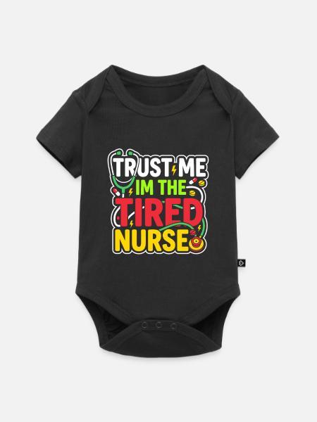 Nachtschicht-krankenschwester, Müde - Baby Premium Kurzarmbody - Schwarz