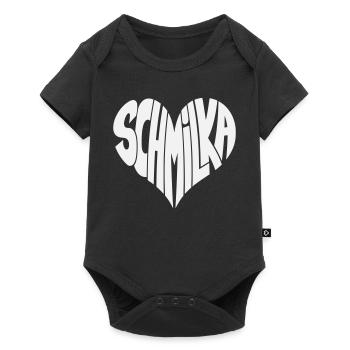 Schmilka, Ba Schandau Heart Lettering - Baby Premium short-sleeve bodysuit - black - Front