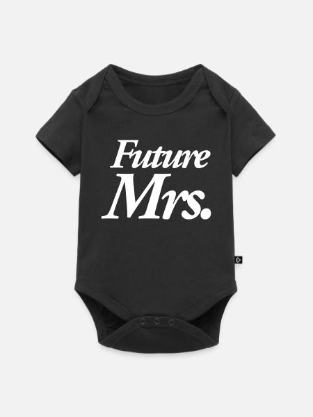 Future Mrs. - Baby Premium Kurzarmbody - Schwarz