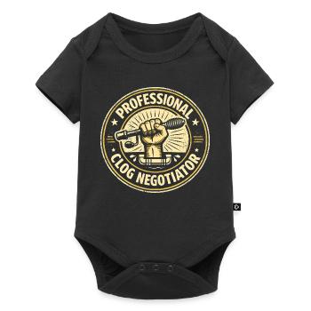 Professionnel de la constipation | Nettoyage des tuyaux - Body à manches courtes Premium Bébé - noir - Devant