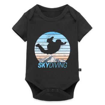 Parachutisme Coucher de soleil - Body à manches courtes Premium Bébé - noir - Devant