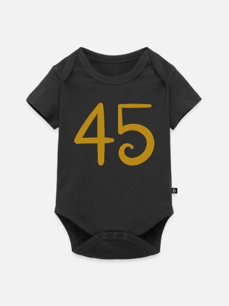 45 - Baby Premium Kurzarmbody - Schwarz
