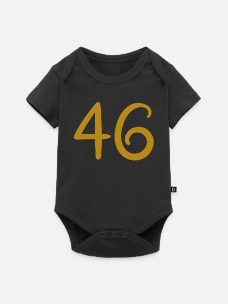 46 - Baby Premium Kurzarmbody - Schwarz