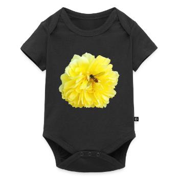 Yellow_Rose_-_Bee_Nature_Photography - Baby Premium short-sleeve bodysuit - black - Front