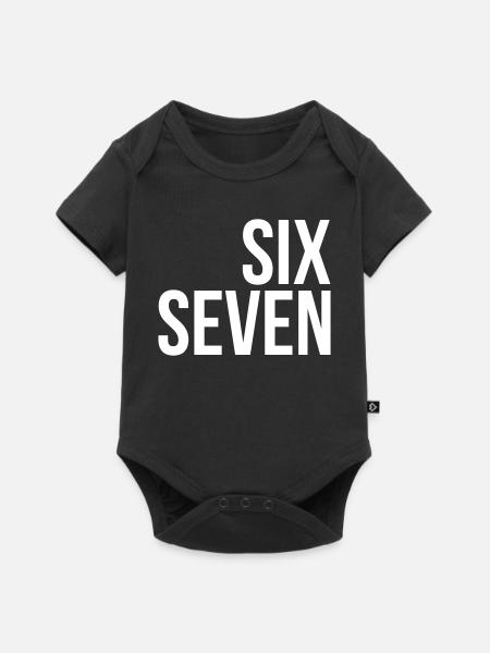 67 "six seven" text - Baby Premium short-sleeve bodysuit - black