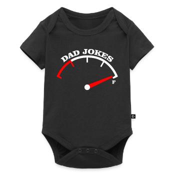 Dad Jokes Meter Tee Design - Baby Premium short-sleeve bodysuit - black - Front
