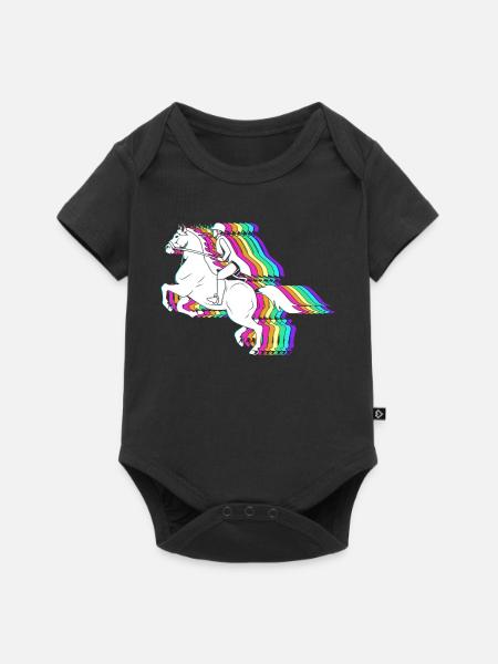 Pferderennen - Baby Premium Kurzarmbody - Schwarz
