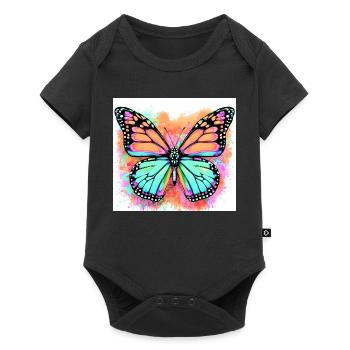 papillon - Body à manches courtes Premium Bébé - noir - Devant