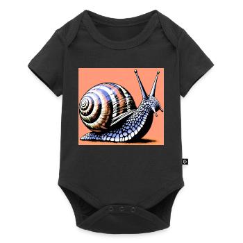 Schnecke - Baby Premium Kurzarmbody - Schwarz - Vorne