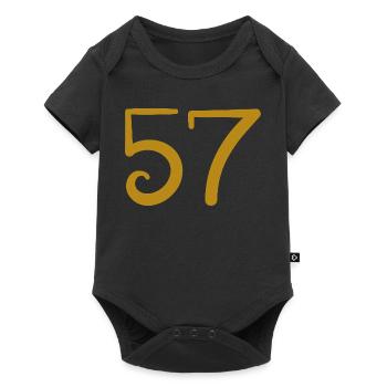 57 - Baby Premium Kurzarmbody - Schwarz - Vorne