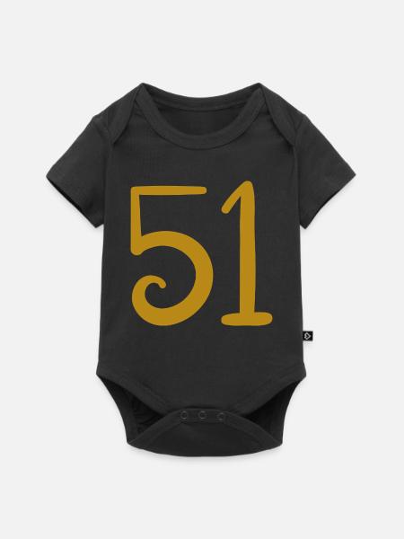 51 - Baby Premium Kurzarmbody - Schwarz