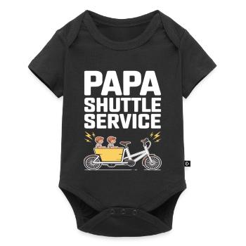 Papa Shuttle Service Cargo Bike Papa - Baby Premium short-sleeve bodysuit - black - Front