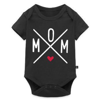 Mom - Baby Premium Kurzarmbody - Schwarz - Vorne