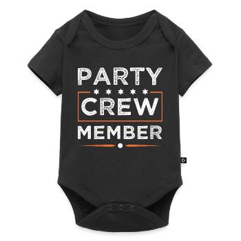 Party Crew - Baby Premium short-sleeve bodysuit - black - Front