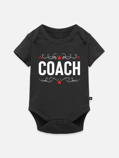 Coach Trainer - Baby Premium Kurzarmbody - Schwarz