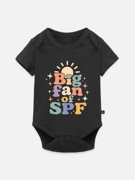 SPF Sonnenschutz Fan Sommer Sonne - Baby Premium Kurzarmbody - Schwarz