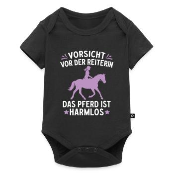 Beware of the rider, the horse is harmless - Baby Premium short-sleeve bodysuit - black - Front