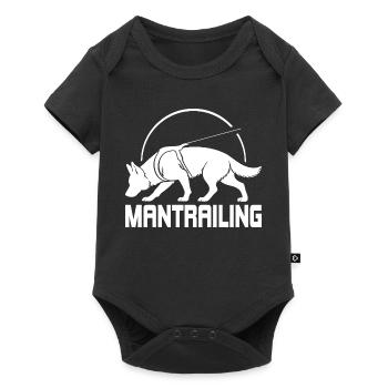 Deutscher Schäferhund Mantrailing Hundesport Hunde - Baby Premium Kurzarmbody - Schwarz - Vorne