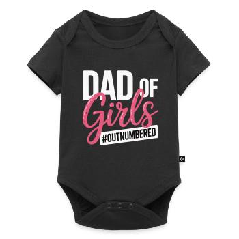 Papa des filles en infériorité numérique Papa fille - Body à manches courtes Premium Bébé - noir - Devant