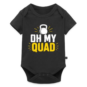 Oh mon pouvoir de quatre kettlebells - Body à manches courtes Premium Bébé - noir - Devant