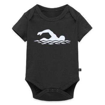 Float silhouette in water - Baby Premium short-sleeve bodysuit - black - Front